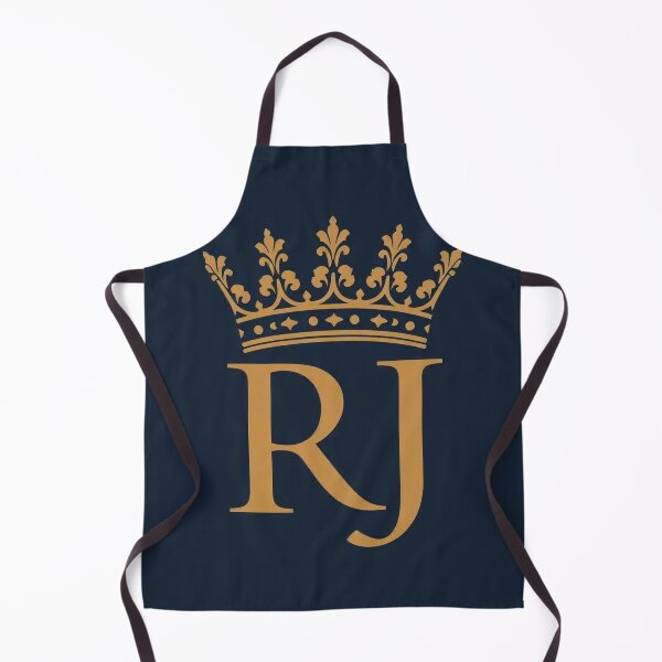 Item preview, RJ Royal Monogram Logo With Crown — Elegant Gold Initials On Deep Navy Background designed and sold by Rue Market.