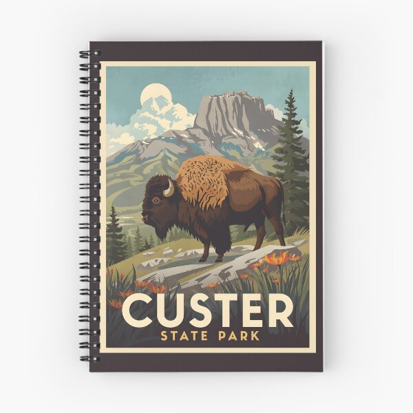 Item preview, A Vintage Travel Illustration of Custer State Park - South Dakota  designed and sold by GoodOldVintage.