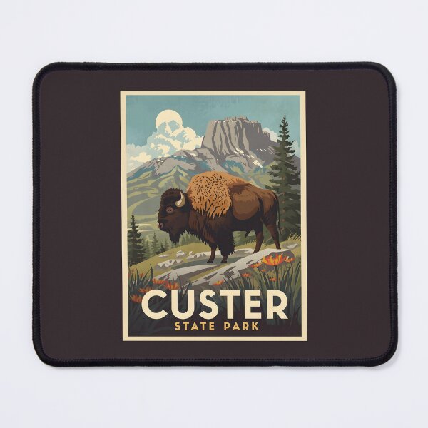 Item preview, A Vintage Travel Illustration of Custer State Park - South Dakota  designed and sold by GoodOldVintage.