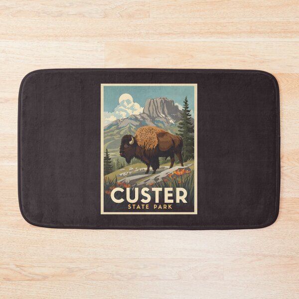 Item preview, A Vintage Travel Illustration of Custer State Park - South Dakota  designed and sold by GoodOldVintage.