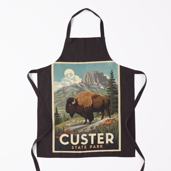Item preview, A Vintage Travel Illustration of Custer State Park - South Dakota designed and sold by GoodOldVintage.