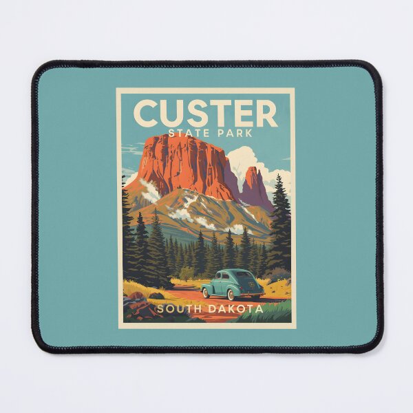 Item preview, A Vintage Travel Illustration of Custer State Park - South Dakota  designed and sold by GoodOldVintage.