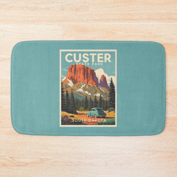 Item preview, A Vintage Travel Illustration of Custer State Park - South Dakota  designed and sold by GoodOldVintage.