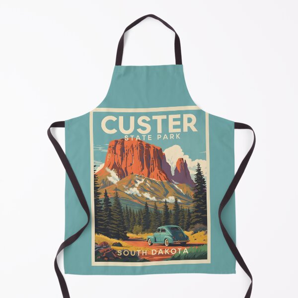 Item preview, A Vintage Travel Illustration of Custer State Park - South Dakota designed and sold by GoodOldVintage.