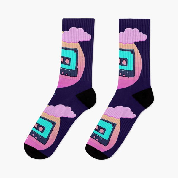 Item preview, PiXELHAVEN Custom Cassettes Retro Wave Pixelated Cassette Sunset designed and sold by WHITE FLAME PRINTS.