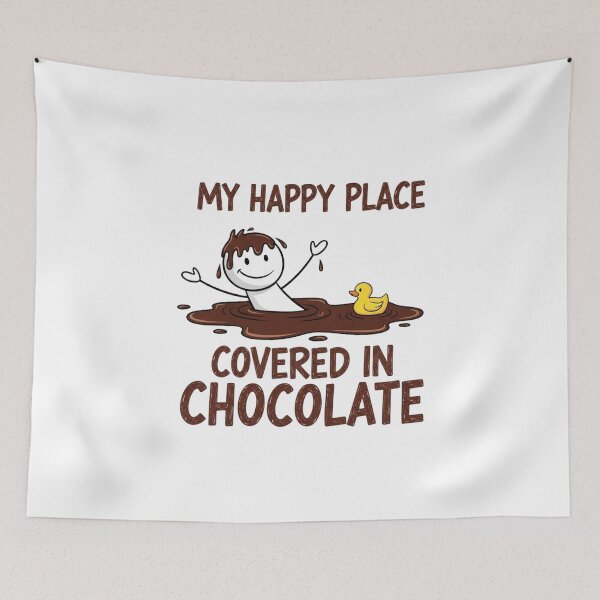 Item preview, National Chocolate Day Oct 28 - My Happy Place Covered in Chocolate T-Shirt - Perfect Gift for Chocoholics` designed and sold by Clothesbest.