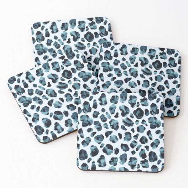 Item preview, Abstract Cool Blue Leopard Animal Print designed and sold by Patternandflow.