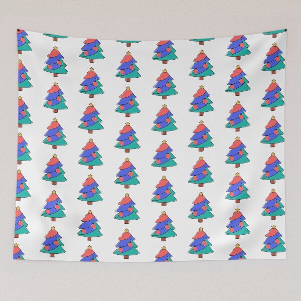 Item preview, Christmas Tree with Star Seamless Pattern designed and sold by TheTwilightVault.