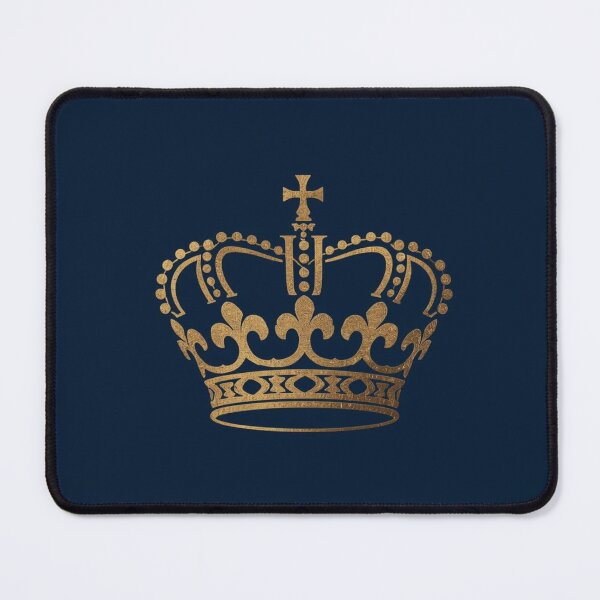 Item preview, Elegant Gold Crown With Regal Design On Dark Blue Background For Royalty And Luxury Branding designed and sold by Rue Design Company.