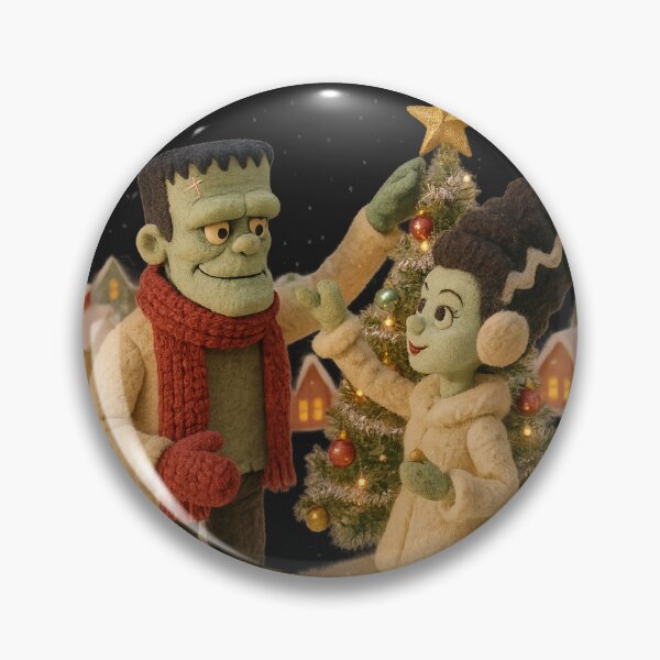 Item preview, Frankenstein & Bride — The Feltmas Special | Electric Decades Collection designed and sold by Theme Snark.