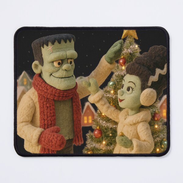 Item preview, Frankenstein & Bride — The Feltmas Special | Electric Decades Collection designed and sold by Theme Snark.