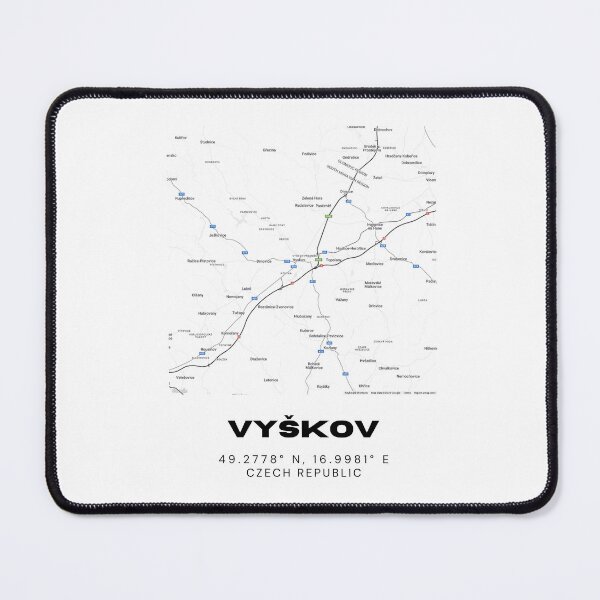 Item preview, Vyškov Minimalist Map – Black & White Czech City Poster designed and sold by RM-Journey.