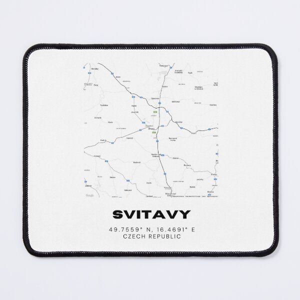 Item preview, Svitavy Minimalist Map – Black & White City Poster designed and sold by RM-Journey.