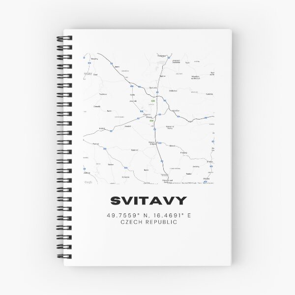 Item preview, Svitavy Minimalist Map – Black & White City Poster designed and sold by RM-Journey.