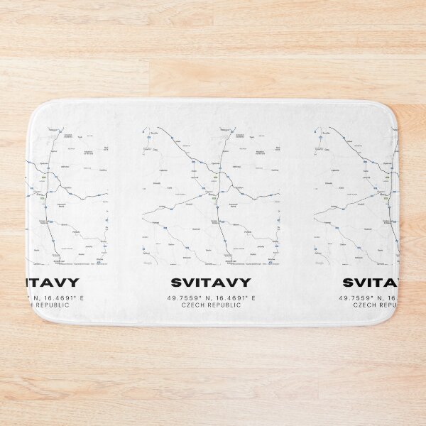 Item preview, Svitavy Minimalist Map – Black & White City Poster designed and sold by RM-Journey.