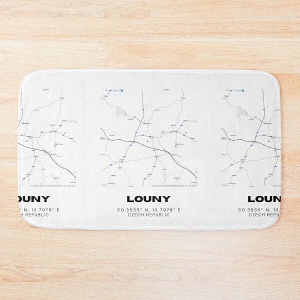 Item preview, Louny Minimalist Map – Modern Czech Wall Decor designed and sold by RM-Journey.