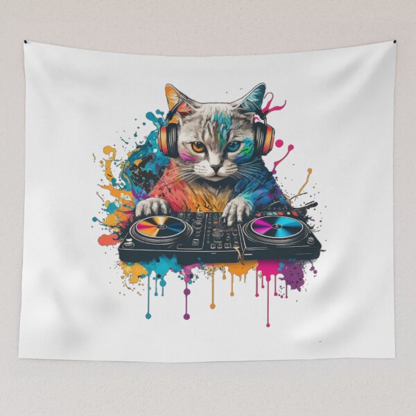 Artikelvorschau, DJ Kitty Katze entworfen und verkauft von Ultra Alchemy Designs.