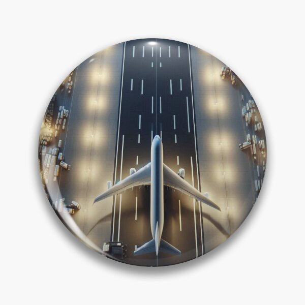 Item preview, “Midnight Runway – Birds-Eye Cargo Operations” | Photorealistic Aviation Art designed and sold by BIZARRE PRINTS.