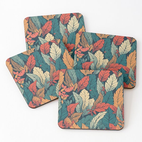 Item preview, Rich Autumn Jungle Leaf Pattern - Vibrant Fall Foliage Maximalist Print designed and sold by Caira-Design.