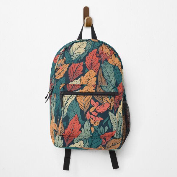 Item preview, Rich Autumn Jungle Leaf Pattern - Vibrant Fall Foliage Maximalist Print designed and sold by Caira-Design.