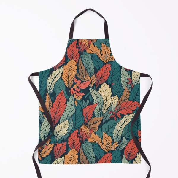 Item preview, Rich Autumn Jungle Leaf Pattern - Vibrant Fall Foliage Maximalist Print designed and sold by Caira-Design.