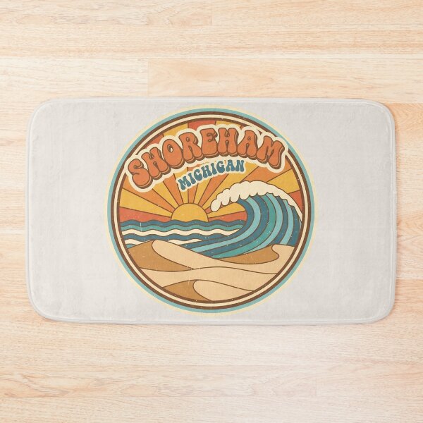 Item preview, Shoreham, Michigan Retro Wave designed and sold by TheOldMittenIllustrated.