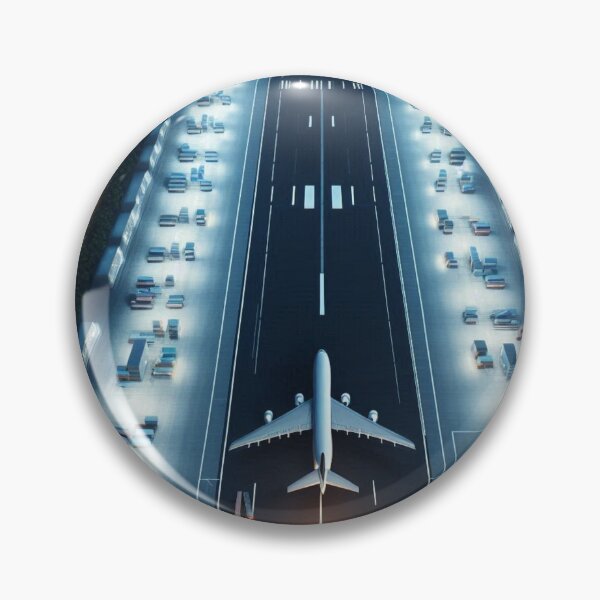 Item preview, “Midnight Runway – Birds-Eye Cargo Operations” | Photorealistic Aviation Art designed and sold by BIZARRE PRINTS.