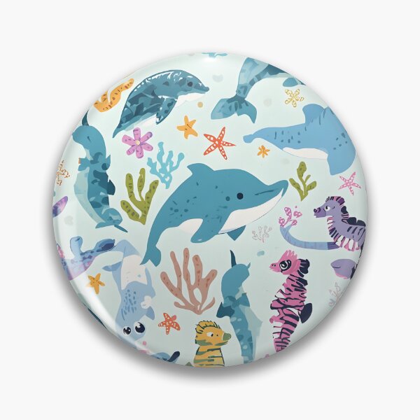 Item preview, Pattern Play Under the Sea Textured Marine Life designed and sold by MoonlitDoodles1.