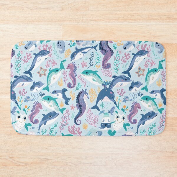 Item preview, Enchanted Sea Garden Stylized Marine Life Pattern designed and sold by MoonlitDoodles1.
