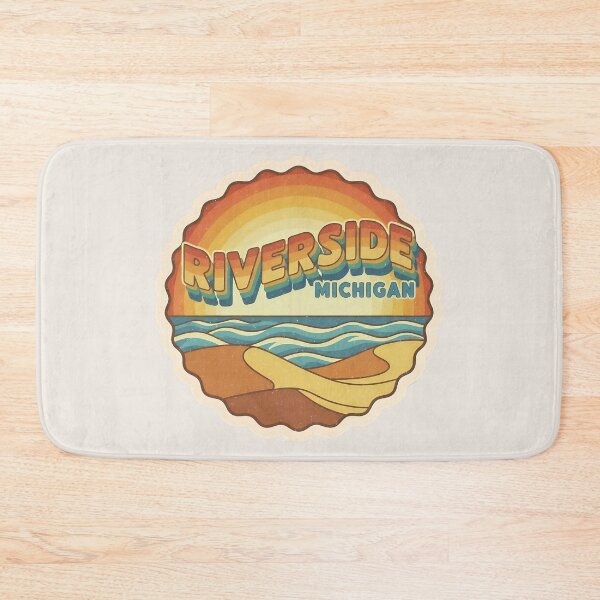 Item preview, Riverside, Michigan Retro Wave designed and sold by TheOldMittenIllustrated.