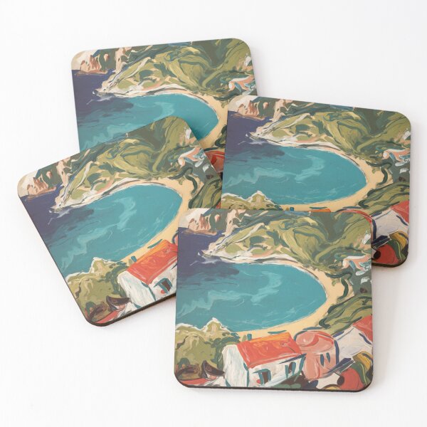 Item preview, Corsica Travel Art | Vintage French Coastline  designed and sold by CARRAANN.