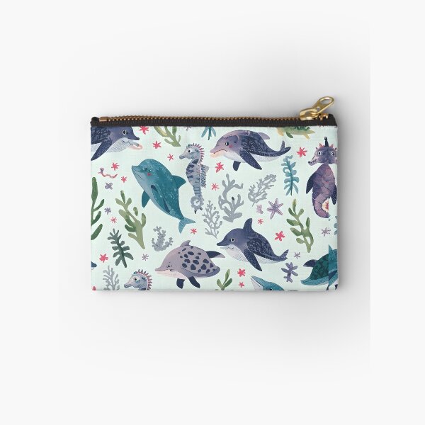 Item preview, Vintage Sketch Sea Life Textured Pattern Dolphine designed and sold by MoonlitDoodles1.