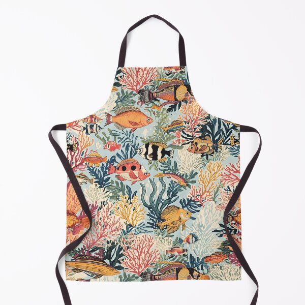 Item preview, Vintage Aquarium: Detailed Coral Reef Fish Pattern designed and sold by MoonlitDoodles1.