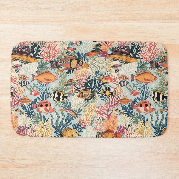 Item preview, Vintage Aquarium: Detailed Coral Reef Fish Pattern designed and sold by MoonlitDoodles1.