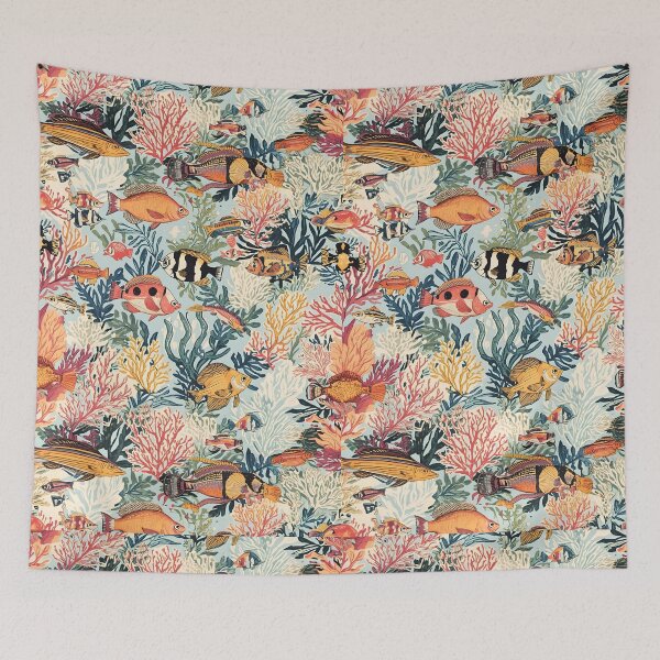 Item preview, Vintage Aquarium: Detailed Coral Reef Fish Pattern designed and sold by MoonlitDoodles1.