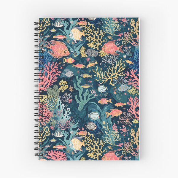 Item preview, Twilight Reef: Midnight Ocean Botanical Pattern designed and sold by MoonlitDoodles1.
