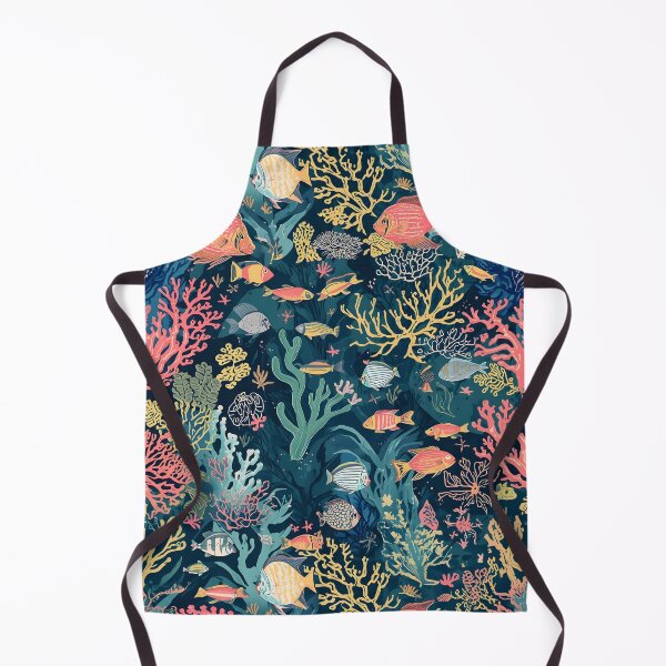 Item preview, Twilight Reef: Midnight Ocean Botanical Pattern designed and sold by MoonlitDoodles1.