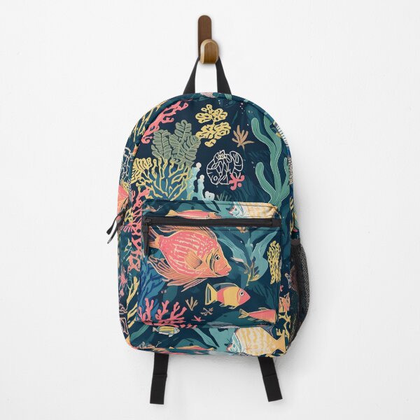 Item preview, Twilight Reef: Midnight Ocean Botanical Pattern designed and sold by MoonlitDoodles1.