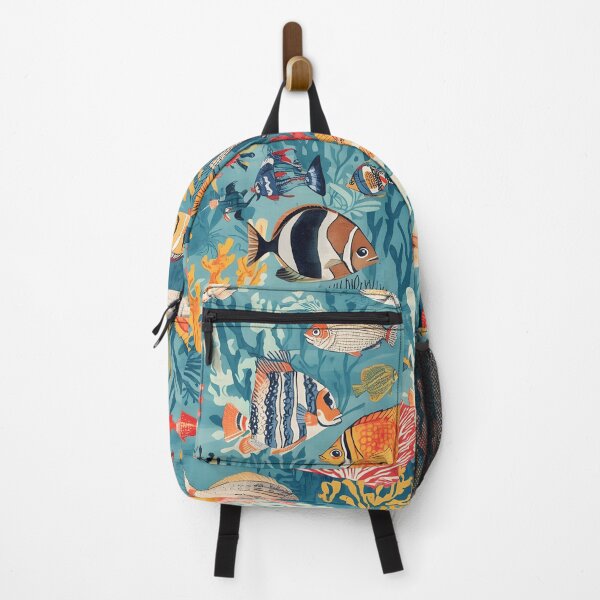 Item preview, Tropical Etching: Deep Teal Reefscape Pattern designed and sold by MoonlitDoodles1.