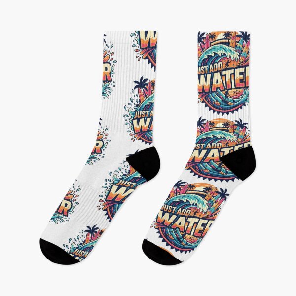 Item preview, Just Add Water Splash Neon Pop Art Surf Beach Tropical designed and sold by DibuHumor.