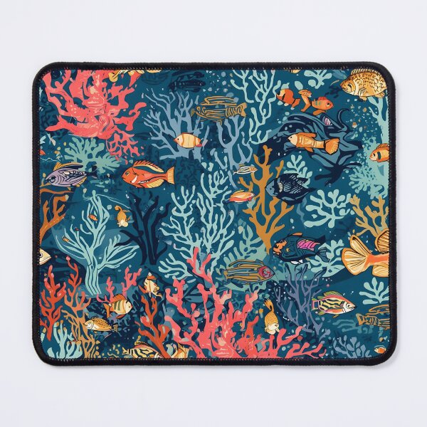 Item preview, Midnight Coral: Deep Sea Engraving Pattern designed and sold by MoonlitDoodles1.
