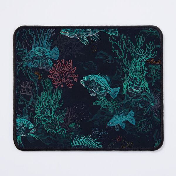 Item preview, Bioluminescent Deep Sea Pattern designed and sold by MoonlitDoodles1.