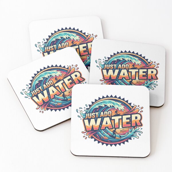 Item preview, Just Add Water Splash Cartoon Surf Humor Summer Funky designed and sold by DibuHumor.