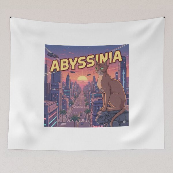 Item preview, Retro Anime Cat Cute Abyssinia Cat Breeds Design designed and sold by ANIMEX00.