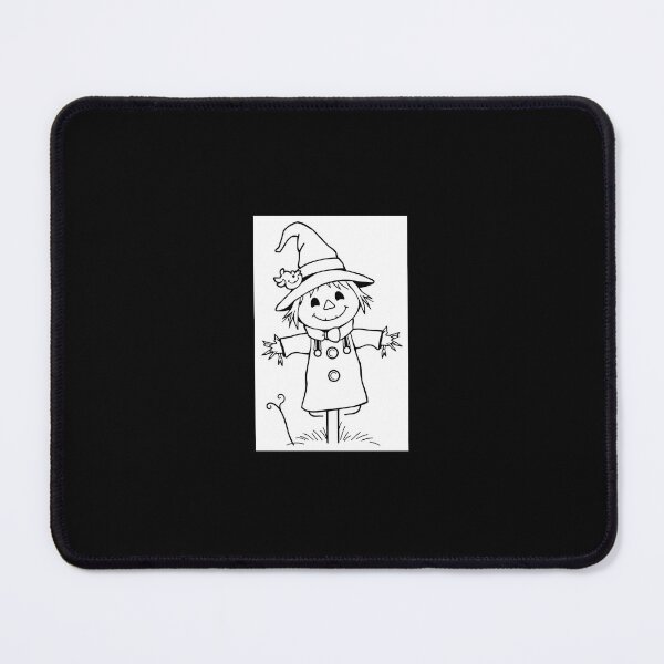 Item preview, CUTE SMILING HALLOWEEN SCARECROW B&W designed and sold by CliClaClever.