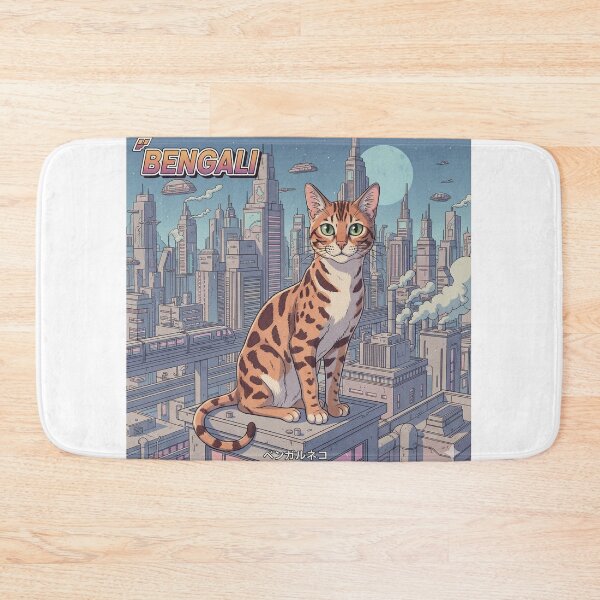 Item preview, Retro Anime Cat Cute Bengali Cat Breeds Design designed and sold by ANIMEX00.