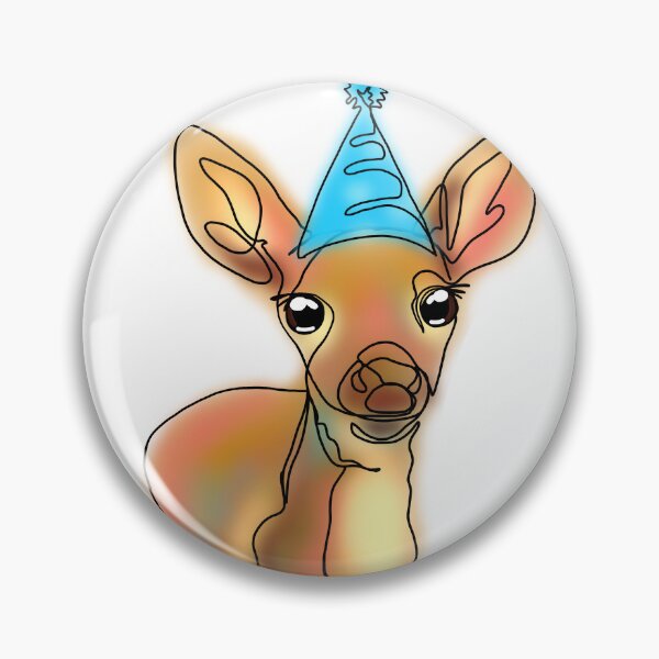 Item preview, Danielle the Festive Deer in a blue Party Hat – animalzinhats designed and sold by Ashley’sAnimalz.