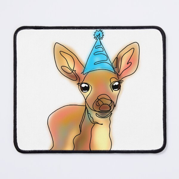 Item preview, Danielle the Festive Deer in a blue Party Hat – animalzinhats designed and sold by Ashley’sAnimalz.