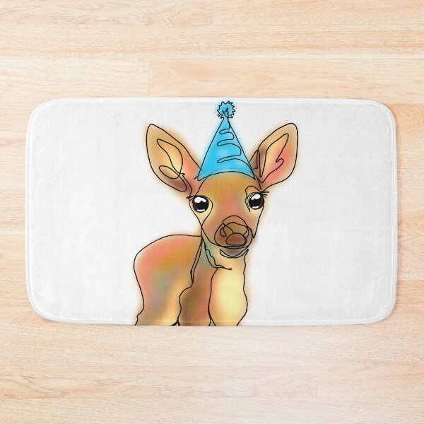 Item preview, Danielle the Festive Deer in a blue Party Hat – animalzinhats designed and sold by Ashley’sAnimalz.