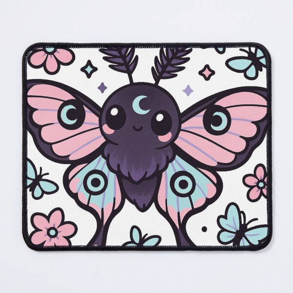 Item preview, Kawaii Pastel Luna Moth – Cute Butterfly and Flower Aesthetic Design designed and sold by dreamsagellc.